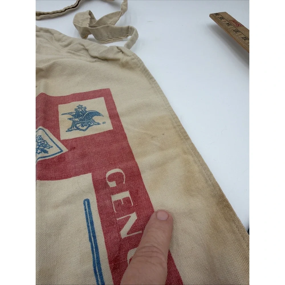 Vintage 70's Budweiser Advertising Apron Ocean House Laguna Beach Cal. USA